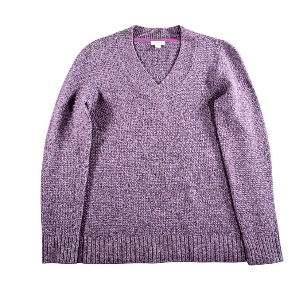 J. Jill Lavender V-Neck Sweater